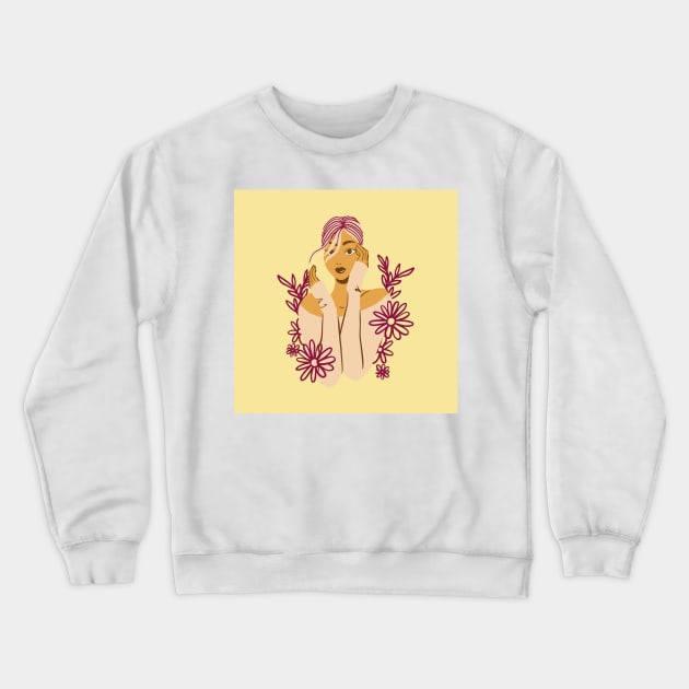 Flower Girl 1 Fall Crewneck Sweatshirt by ToughCookie98